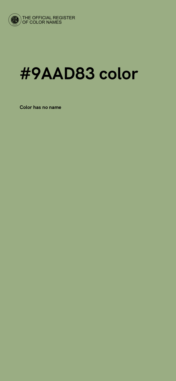 #9AAD83 color image