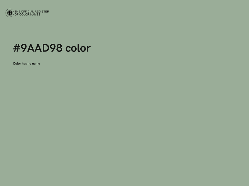#9AAD98 color image