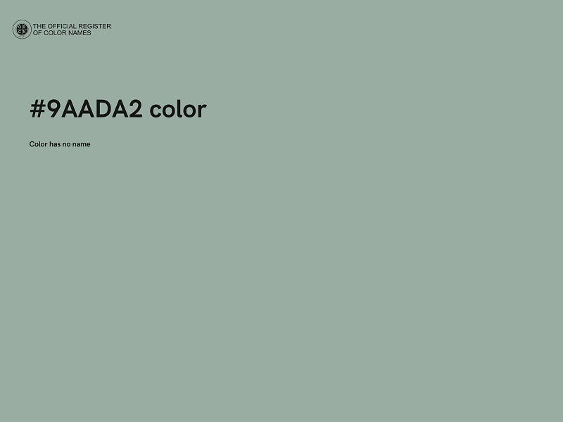 #9AADA2 color image