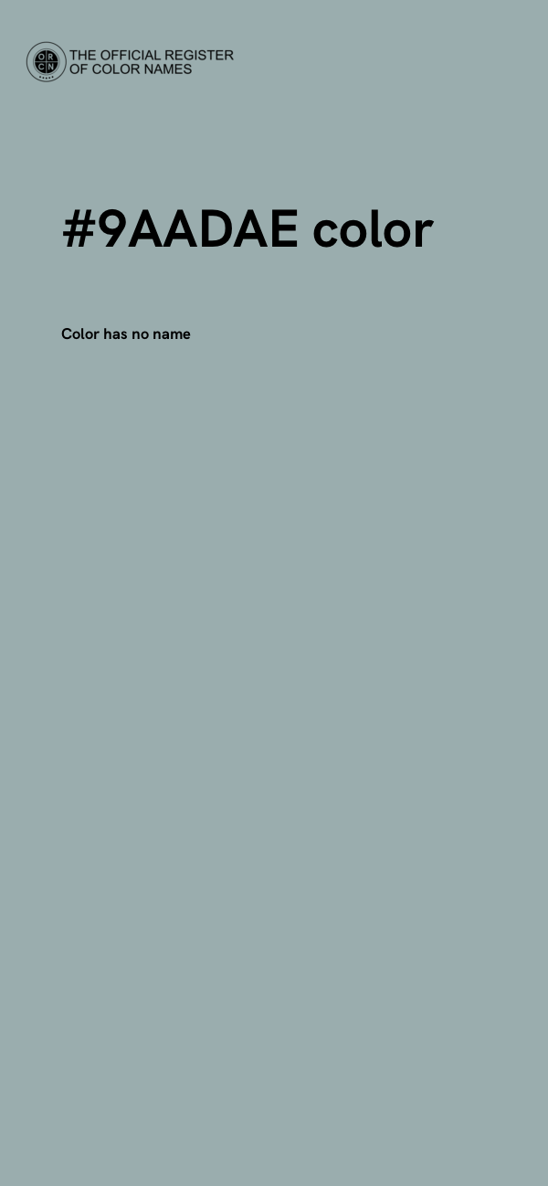 #9AADAE color image