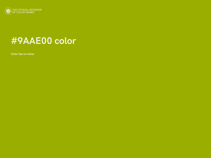 #9AAE00 color image