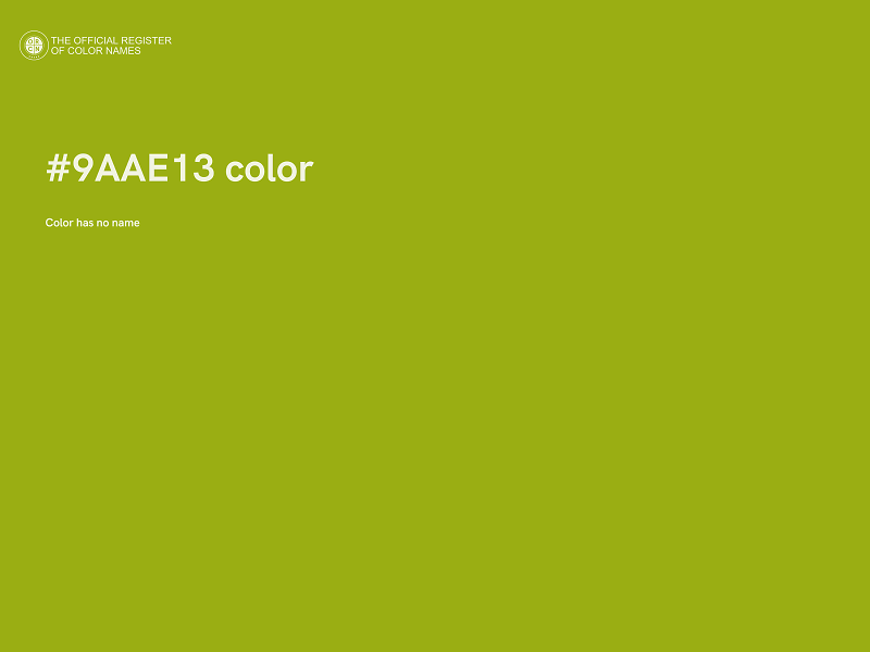 #9AAE13 color image