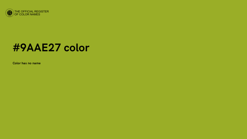 #9AAE27 color image