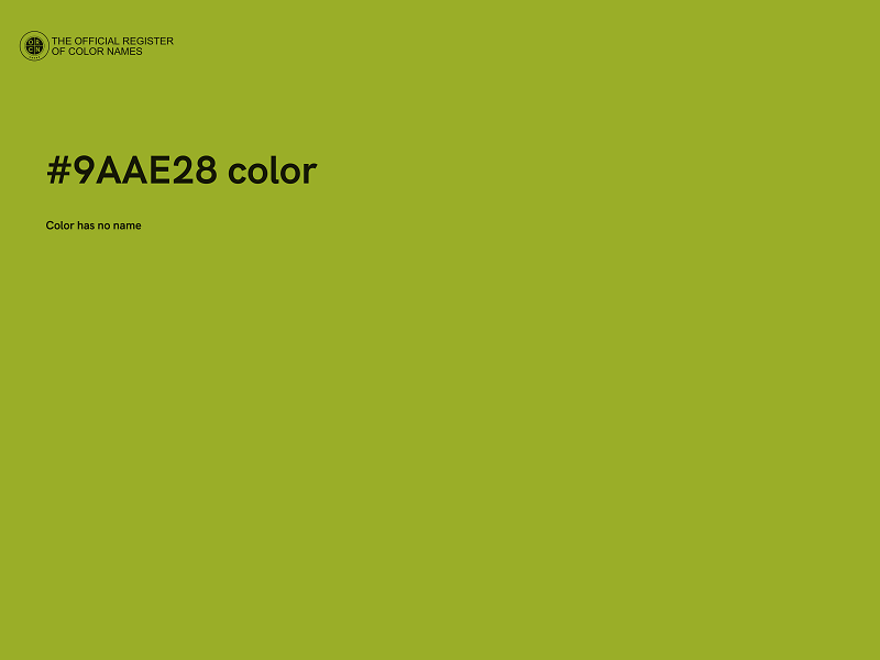 #9AAE28 color image