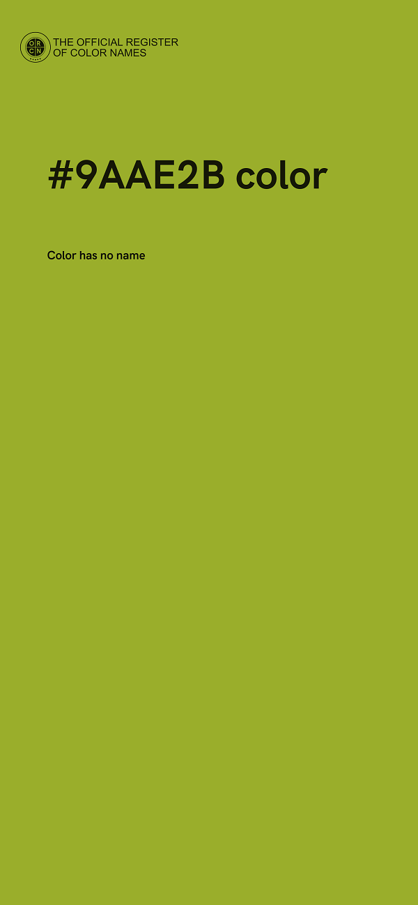 #9AAE2B color image