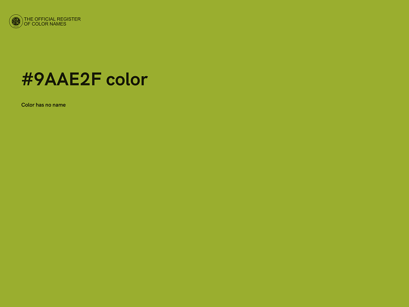 #9AAE2F color image