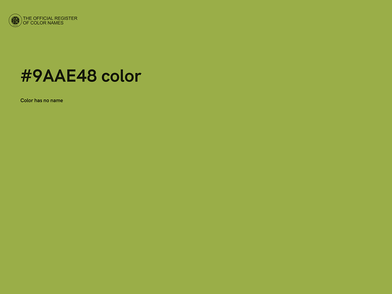 #9AAE48 color image