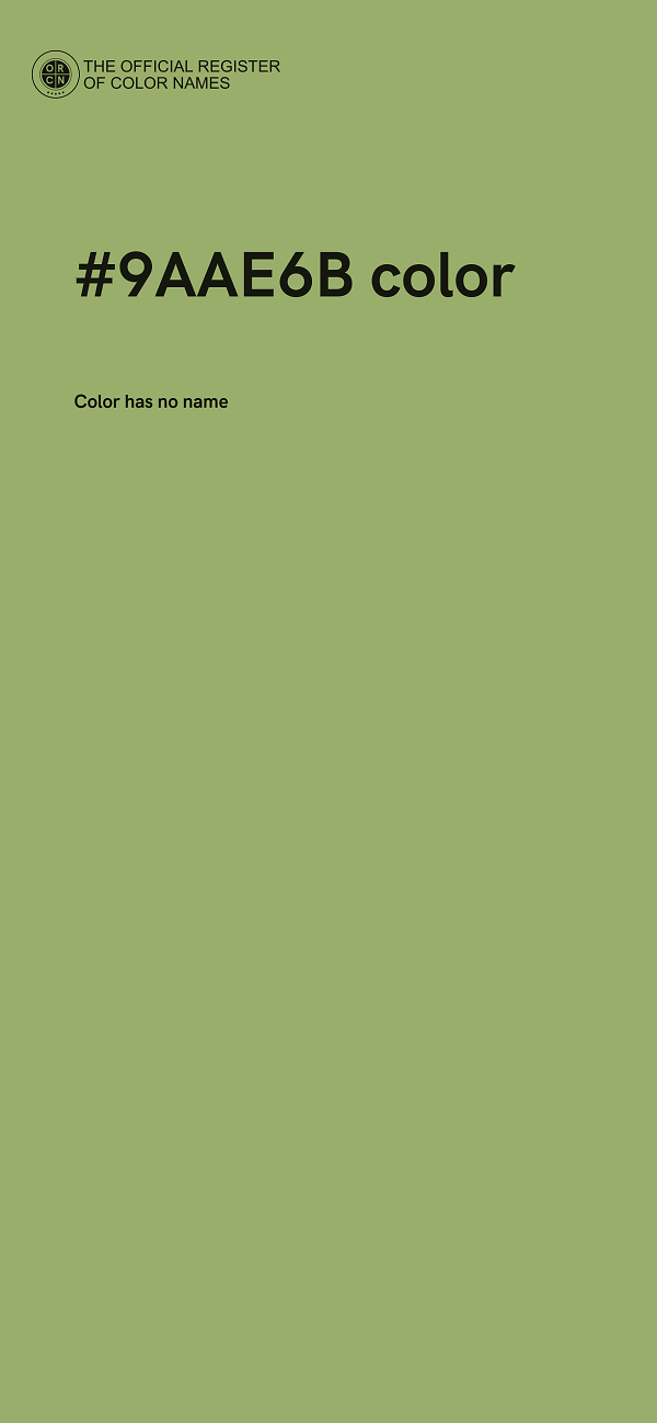 #9AAE6B color image