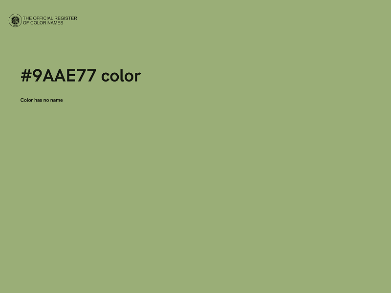 #9AAE77 color image