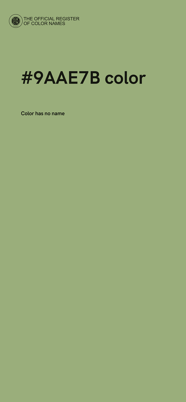 #9AAE7B color image