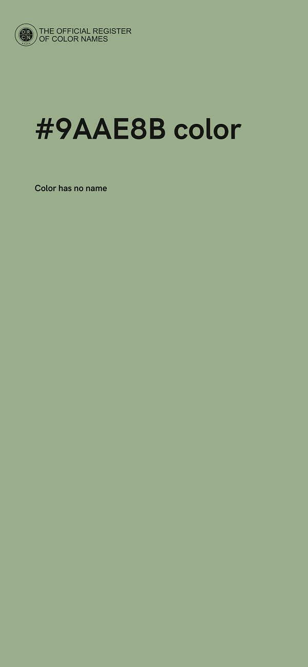 #9AAE8B color image