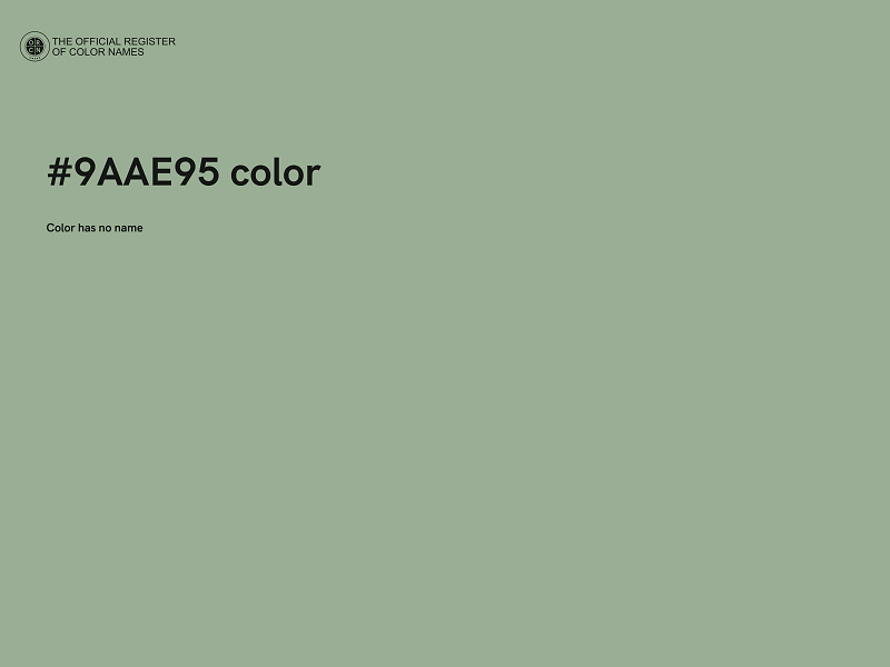 #9AAE95 color image