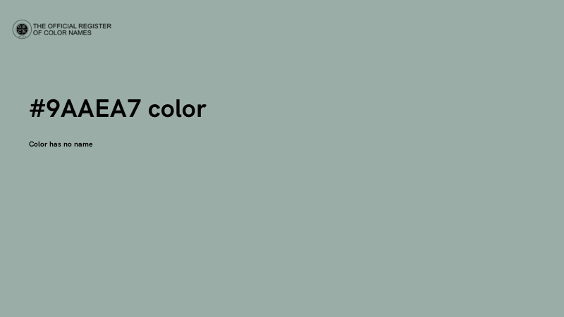 #9AAEA7 color image
