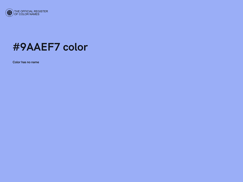 #9AAEF7 color image