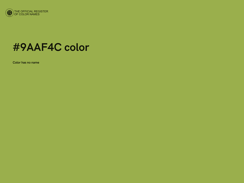 #9AAF4C color image