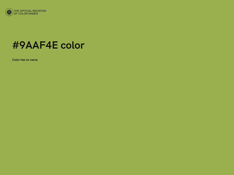 #9AAF4E color image