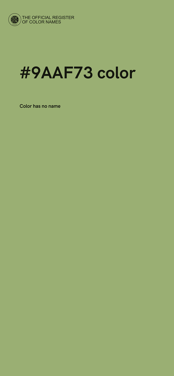 #9AAF73 color image