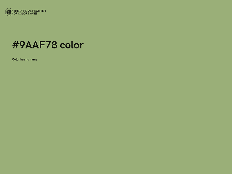 #9AAF78 color image