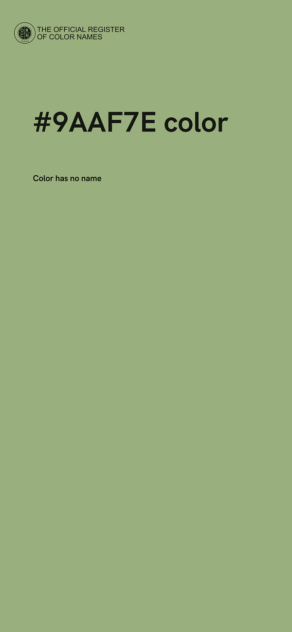 #9AAF7E color image