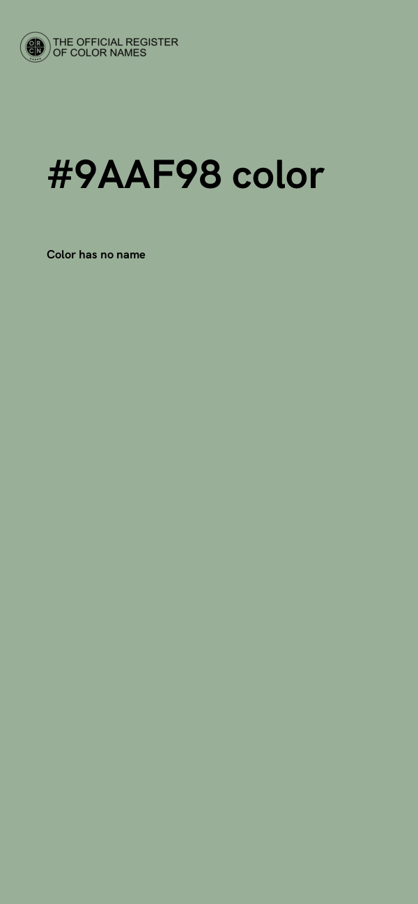 #9AAF98 color image