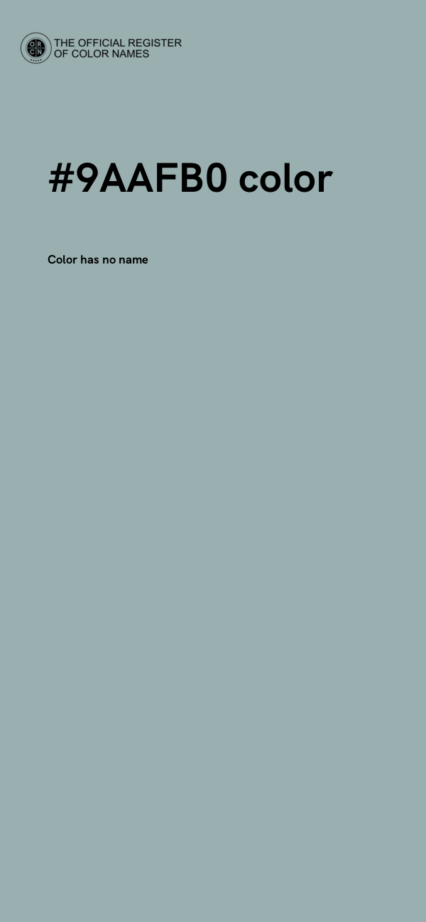 #9AAFB0 color image