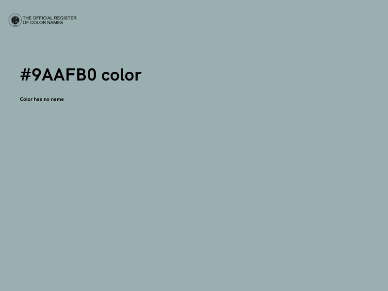 #9AAFB0 color image