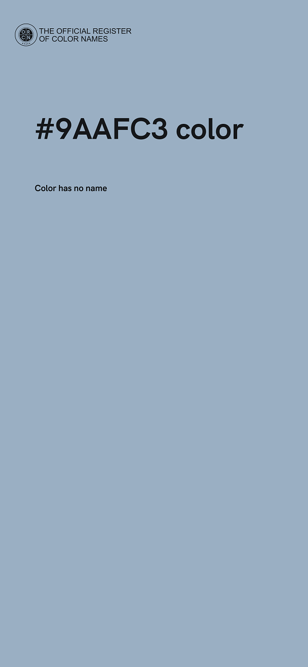 #9AAFC3 color image