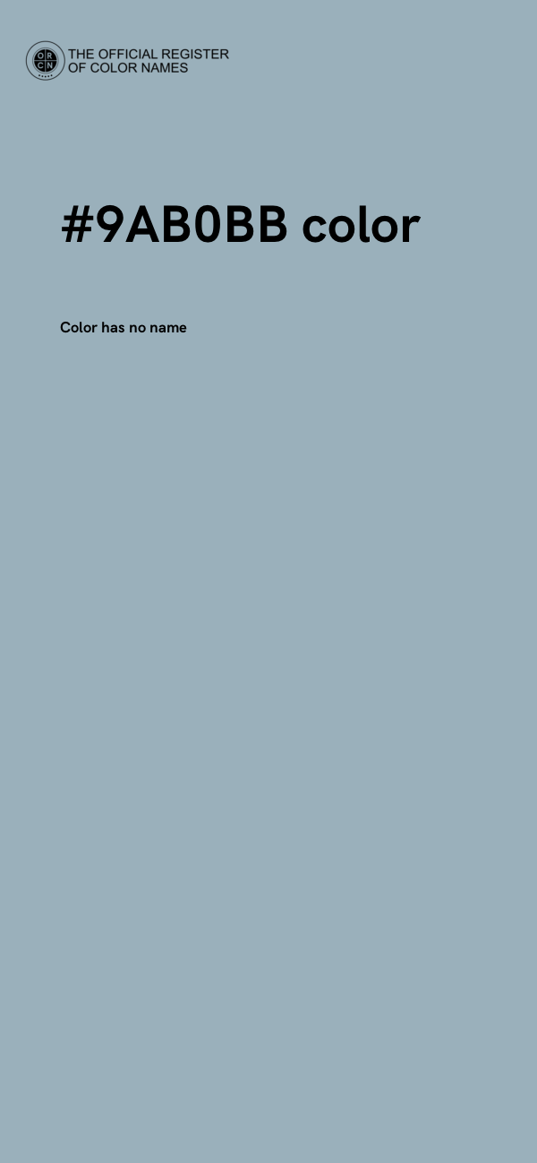 #9AB0BB color image