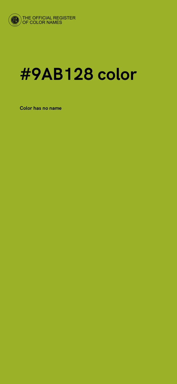 #9AB128 color image