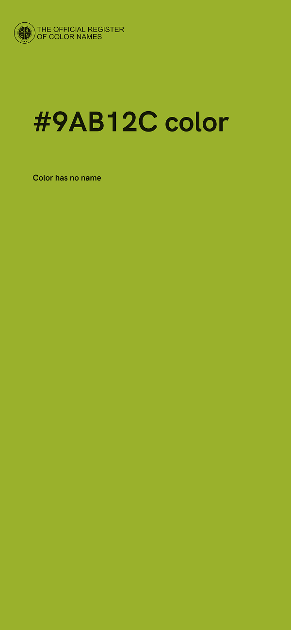 #9AB12C color image