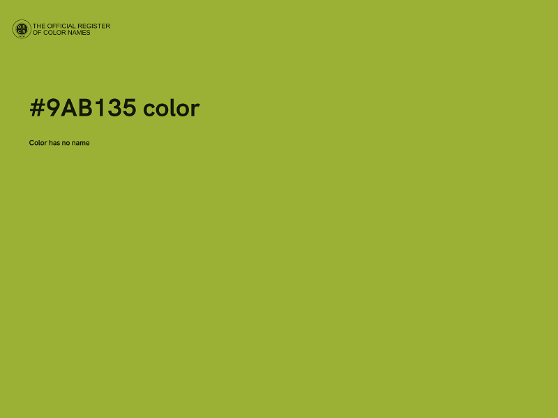 #9AB135 color image