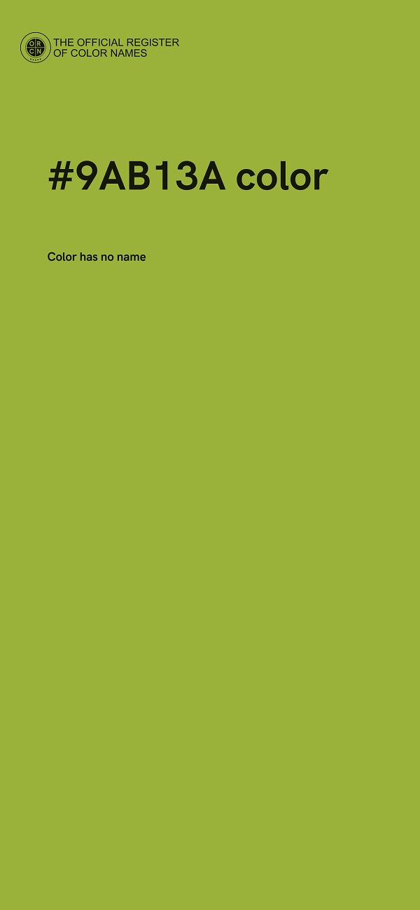 #9AB13A color image
