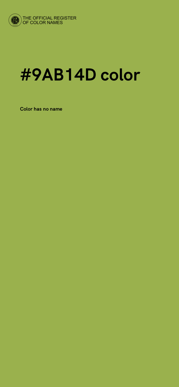 #9AB14D color image