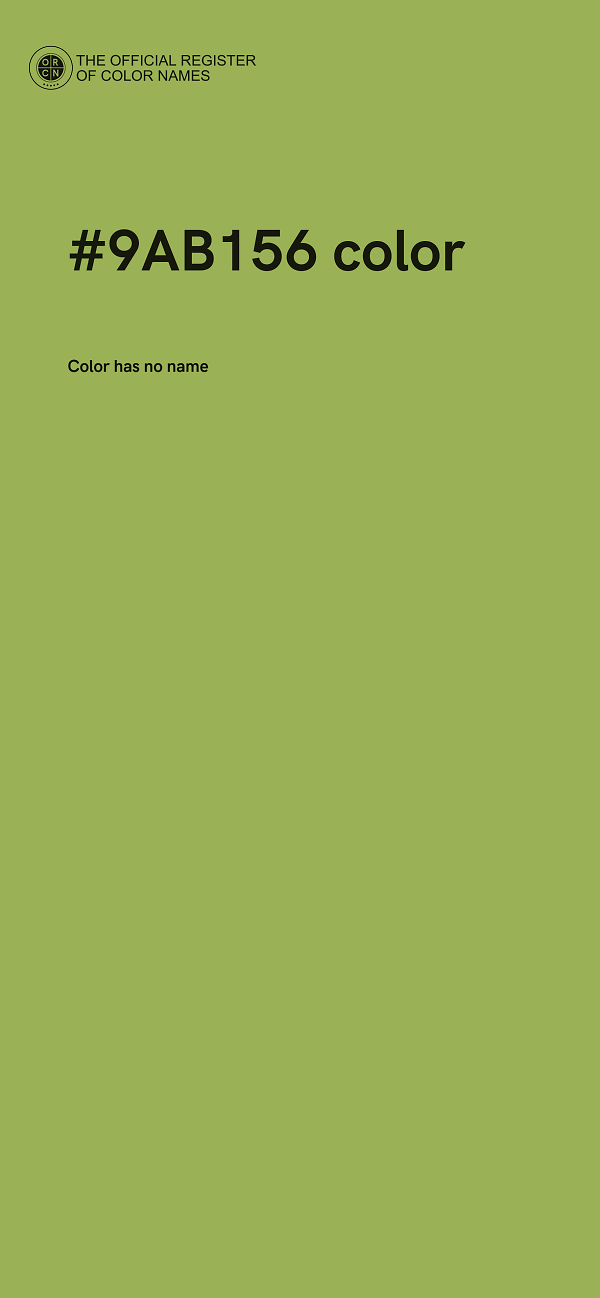 #9AB156 color image