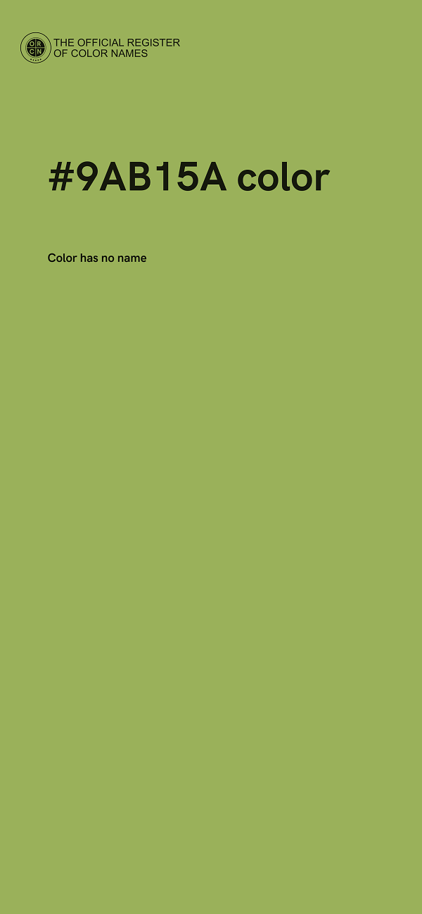 #9AB15A color image