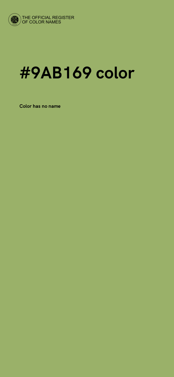 #9AB169 color image
