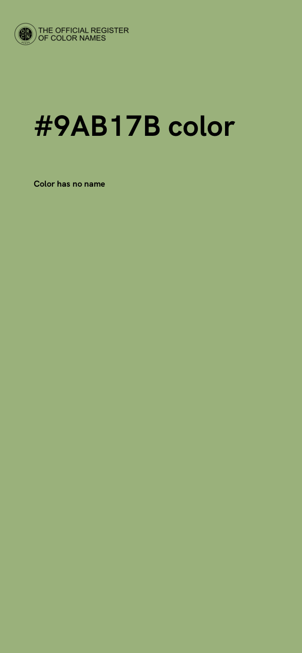 #9AB17B color image