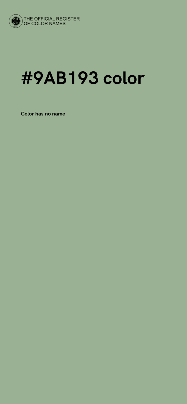 #9AB193 color image