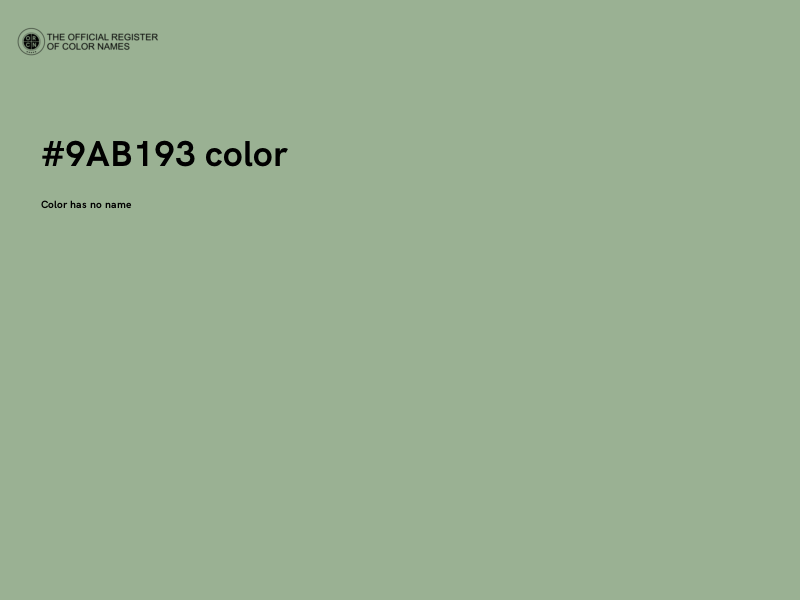#9AB193 color image