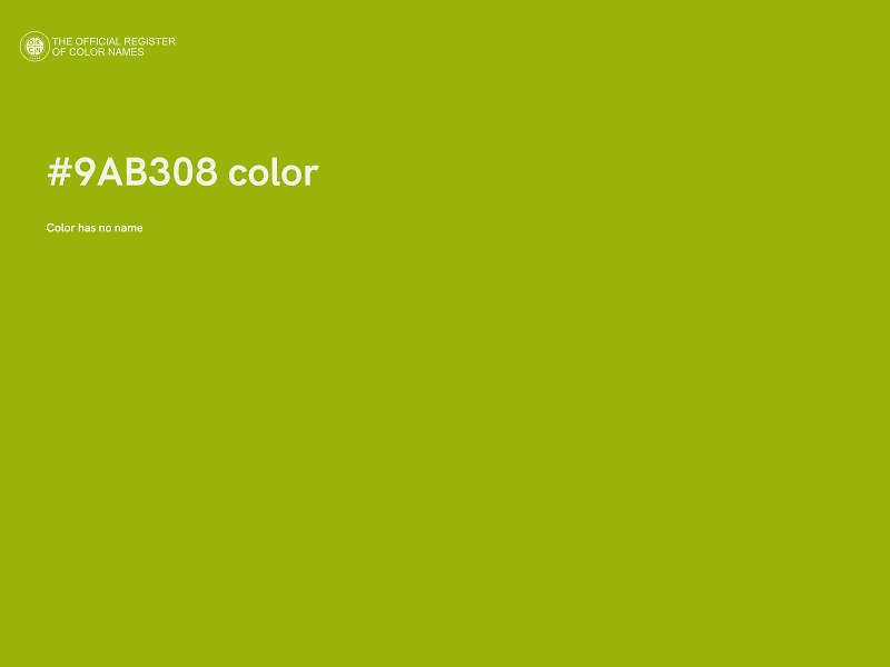 #9AB308 color image