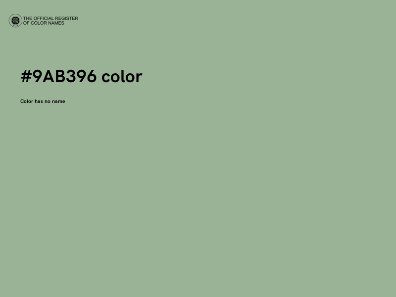 #9AB396 color image