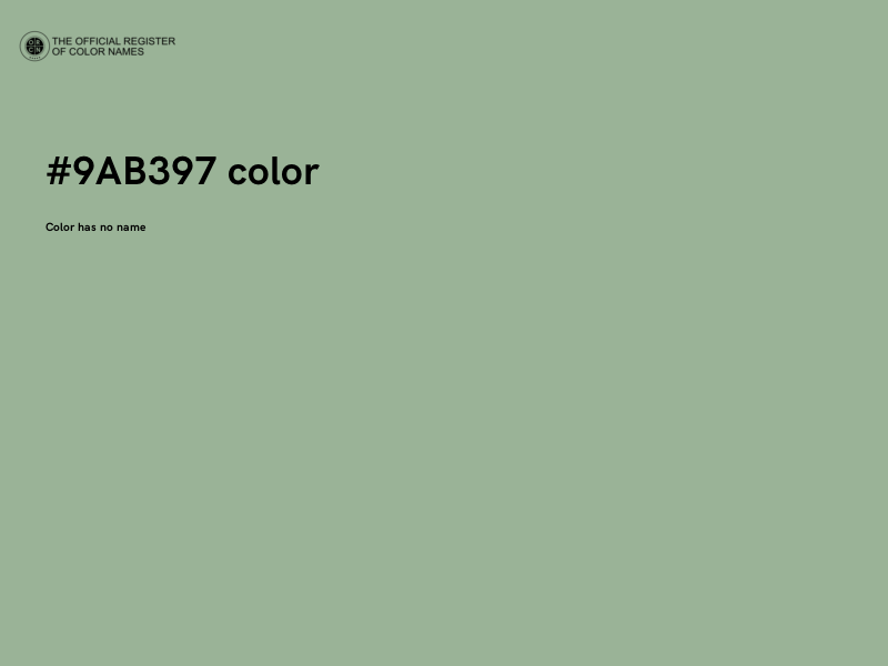 #9AB397 color image