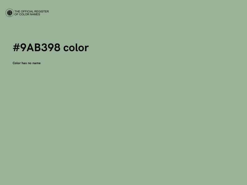 #9AB398 color image