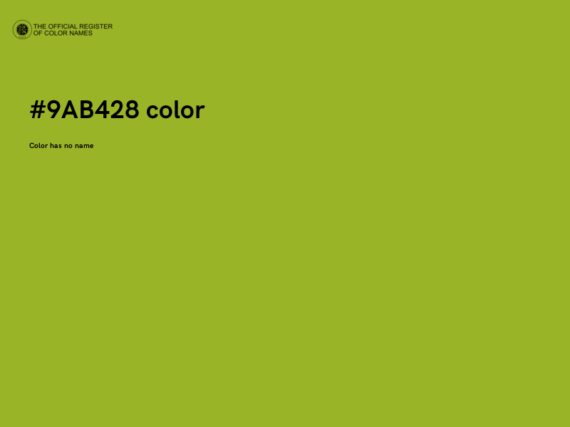 #9AB428 color image