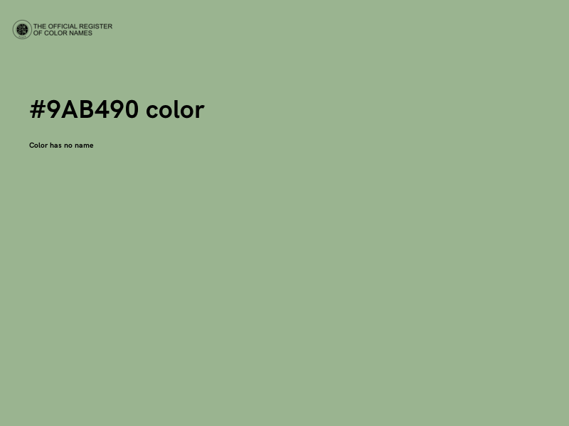 #9AB490 color image