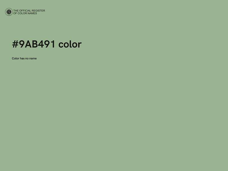 #9AB491 color image