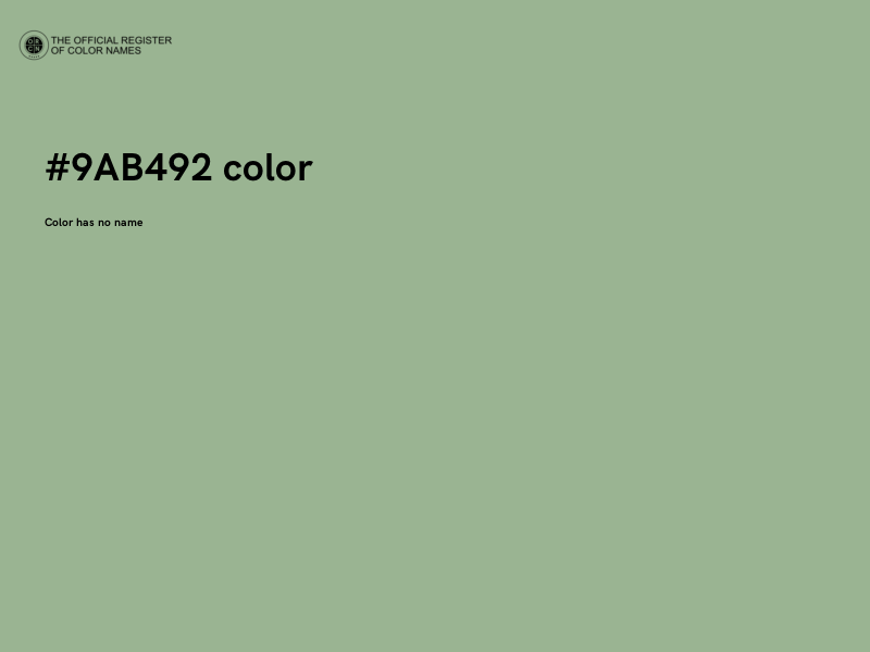 #9AB492 color image
