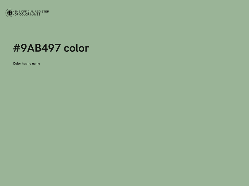 #9AB497 color image