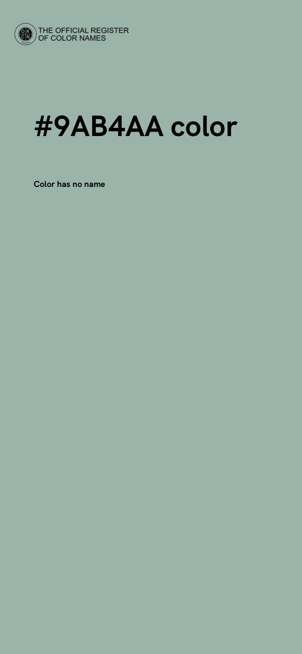 #9AB4AA color image