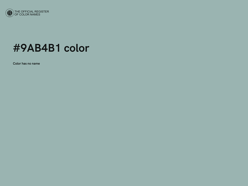 #9AB4B1 color image